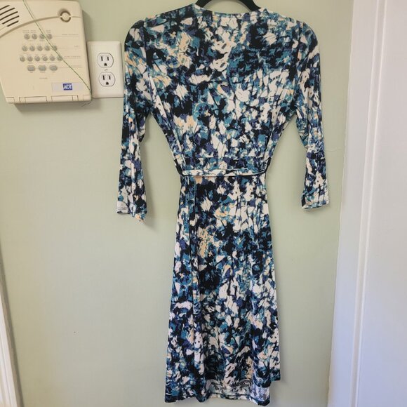 PinkBlush Black Marbled V-Neck Dress Size Small Maternity Breastfeeding friendly - Picture 4 of 4